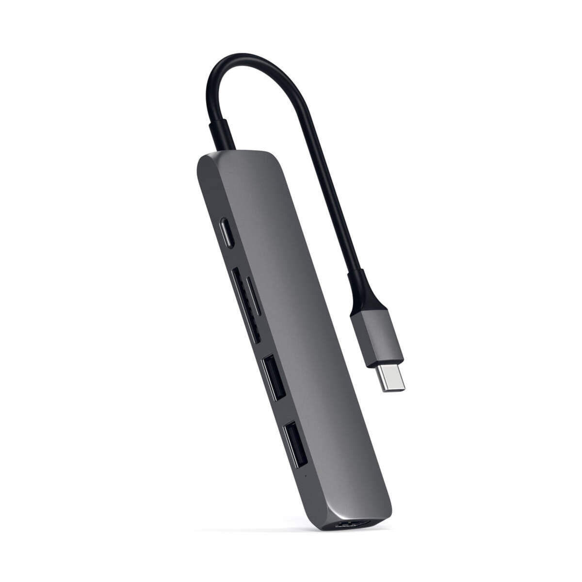 Satechi TYPE-C Slim Multimedia Adapter V2 - Space gray