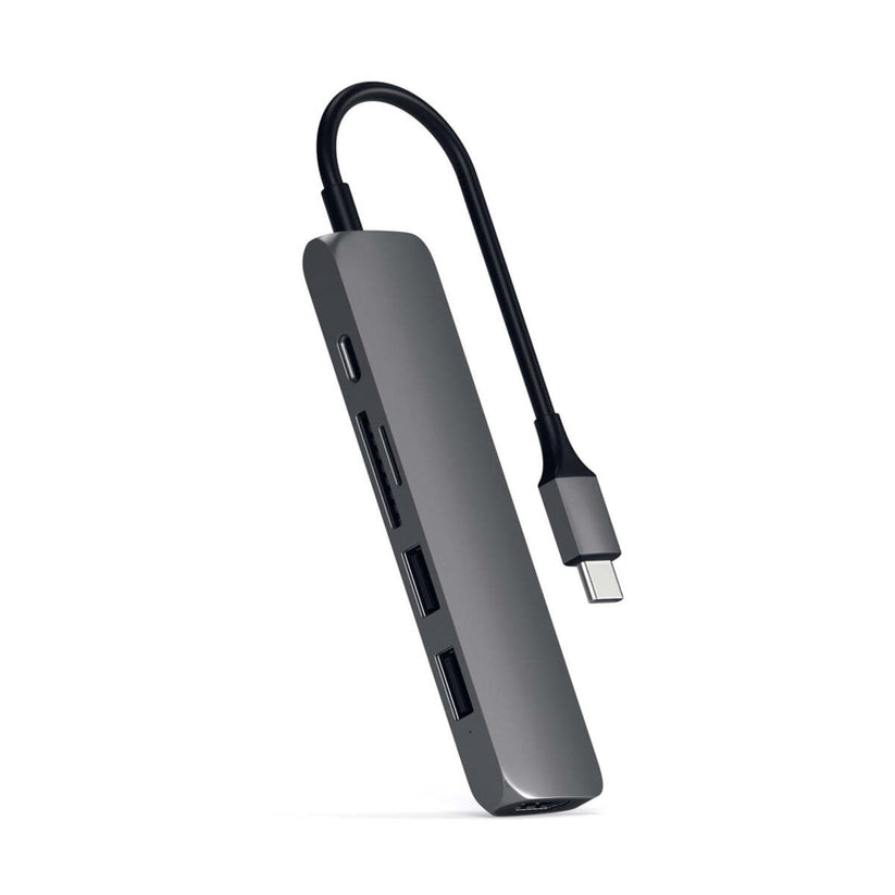 Satechi TYPE-C Slim Multimedia Adapter V2 - Space gray