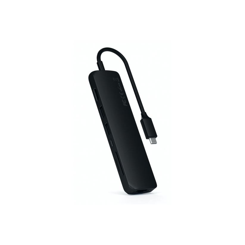 Satechi Aluminium Type-C Slim Multiport (1xHDMI 4K,2x USB-A,1x SD,1x Ethernet) - Black