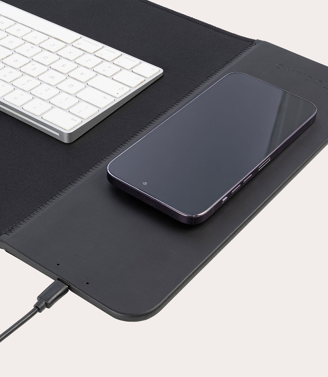 Mousepad Tucano cu incarcator wireless integrat, Negru