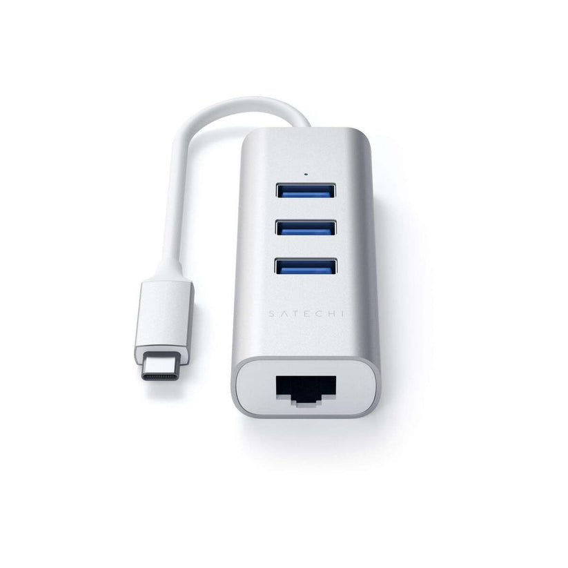 Satechi TYPE-C 2-in-1 3 Port USB 30 Hub & Ethernet - Silver