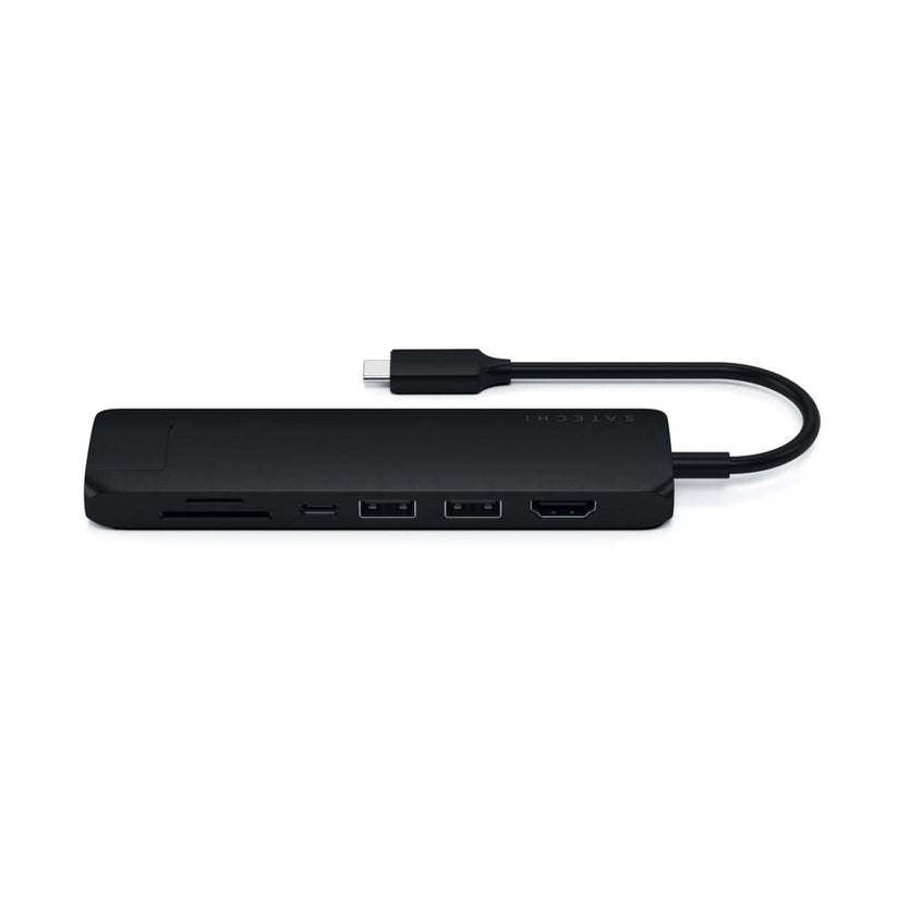 Satechi Aluminium Type-C Slim Multiport (1xHDMI 4K,2x USB-A,1x SD,1x Ethernet) - Black