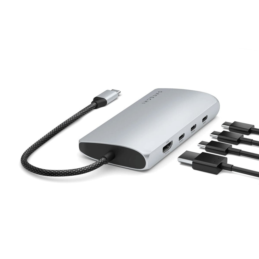 Satechi USB-C MultiPort Adapter 8K with Ethernet V3 - Silver