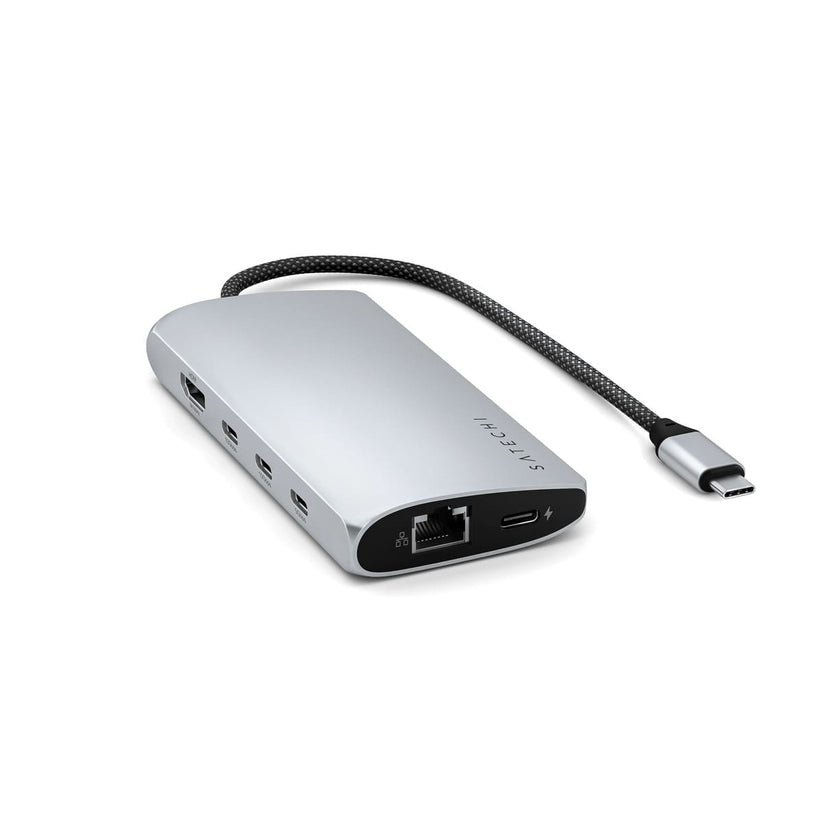 Satechi USB-C MultiPort Adapter 8K with Ethernet V3 - Silver
