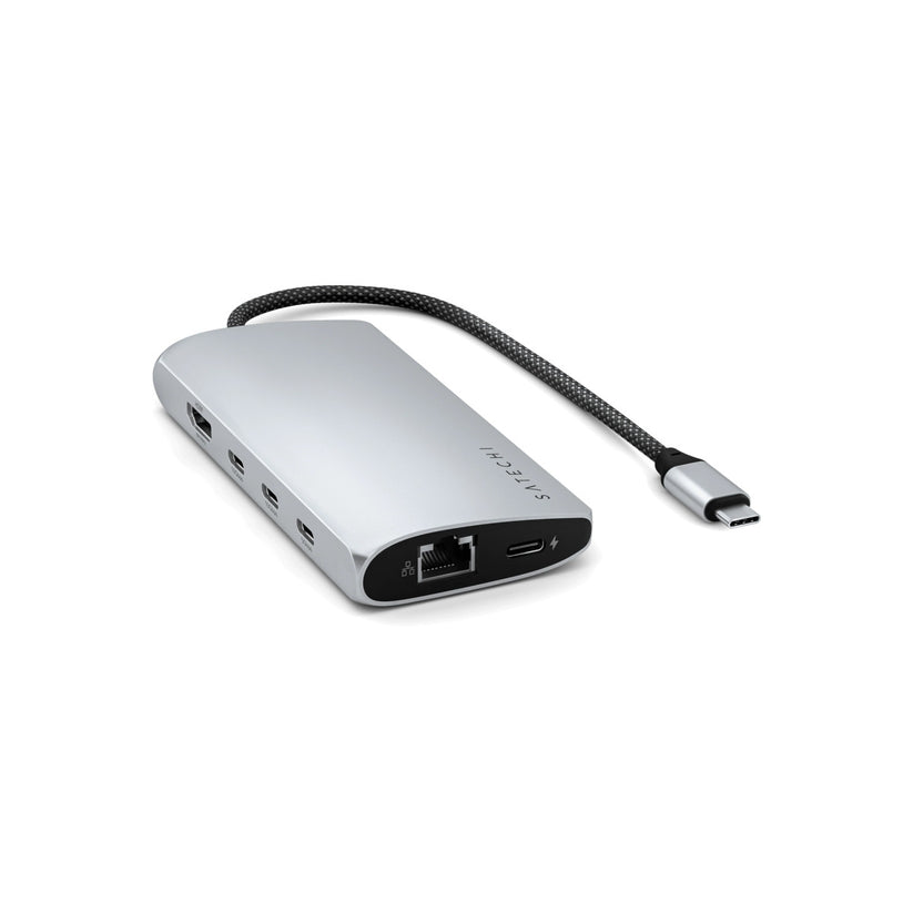 Satechi USB-C MultiPort Adapter 8K with Ethernet V3 - Silver