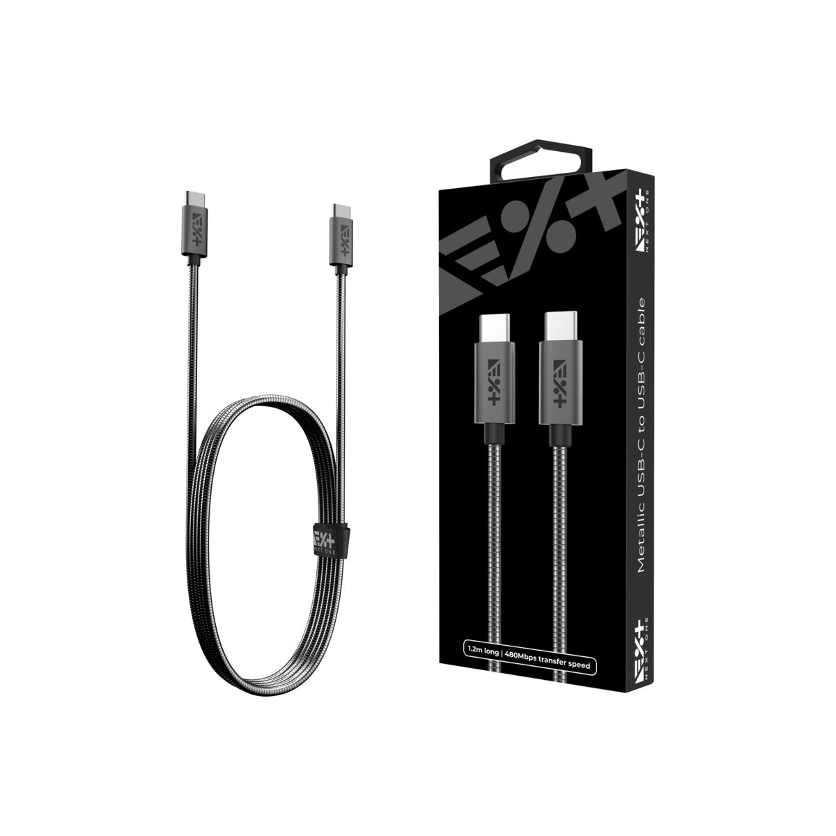 NEXT ONE BRAIDED USB-C TO USB-C CABLE | SPACE GRAY