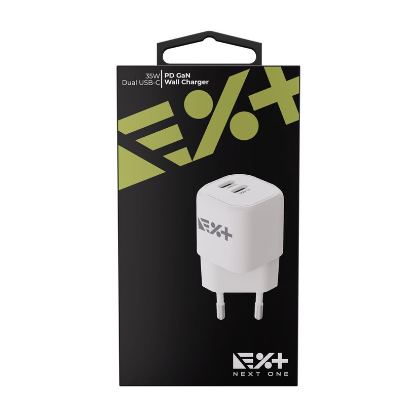 NEXT ONE 35W DUAL USB-C GAN WALL CHARGER