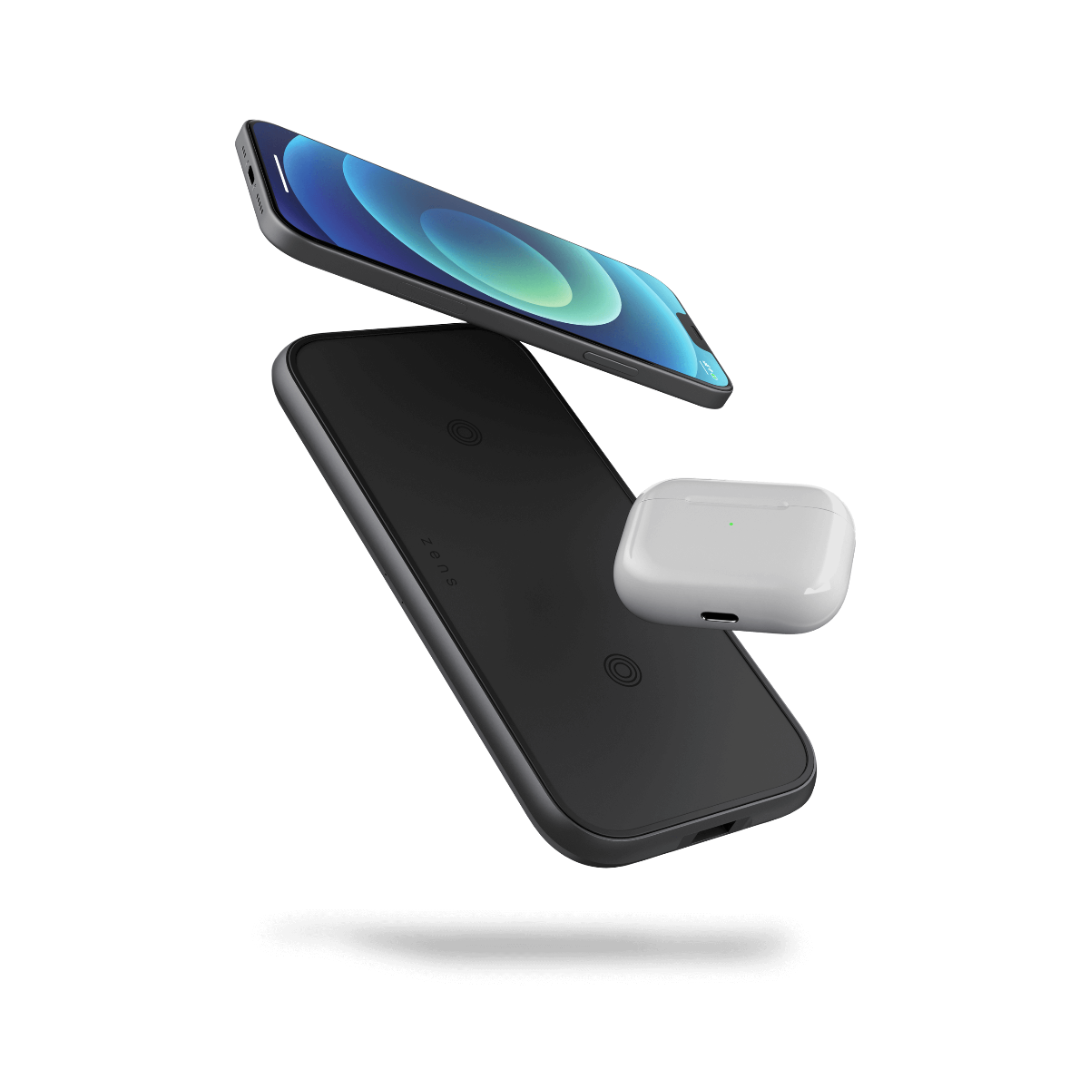 Dual Aluminium Wireless Charger – Black