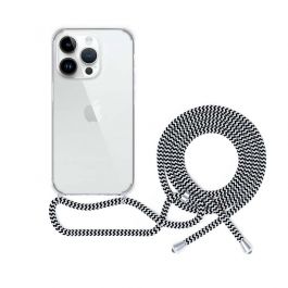 Epico Nake String Case iPhone 14 Plus - White transparent / Black-white