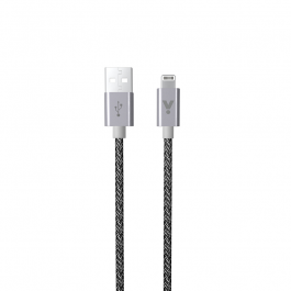 iSTYLE Fabric Braided Cable USB-A to Lightning 1.8m - Space Grey