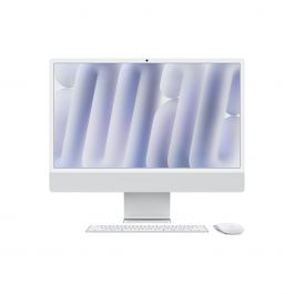 24-inch iMac со Retina 4.5K NANO-TEXTURE екран: Apple M4 чип со 10‑јадрен CPU и 10‑јадрен GPU, 16GB, 256GB SSD - сребрен