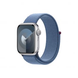 Apple Watch S9 GPS 41mm Silver Alu Case w Winter Blue Sport Loop