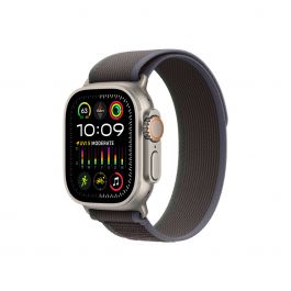 Apple Watch Ultra 2 GPS + Cellular, 49mm Titanium Case w Blue/Black Trail Loop - M/L