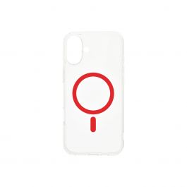 Dvided Magsafe iPhone 16 clear case - Red