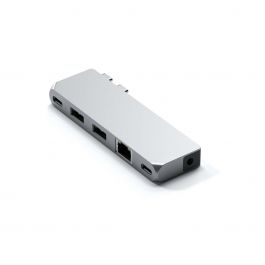 Satechi Aluminium Pro Hub Mini (1xUSB4 96W, 1xHDMI 6K 60Hz, 2 x USB-A 3.0, 1xEthernet, 1xUSB-C, 1xAudio) - Silver