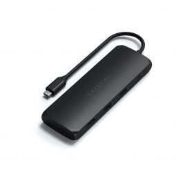 Satechi Aluminium USB-C Hybrid Multiport adapter (SSD Enclosure, HDMI 4K, 2 x USB-A 3.1 Gen 2 up to 10 Gbps) - Black